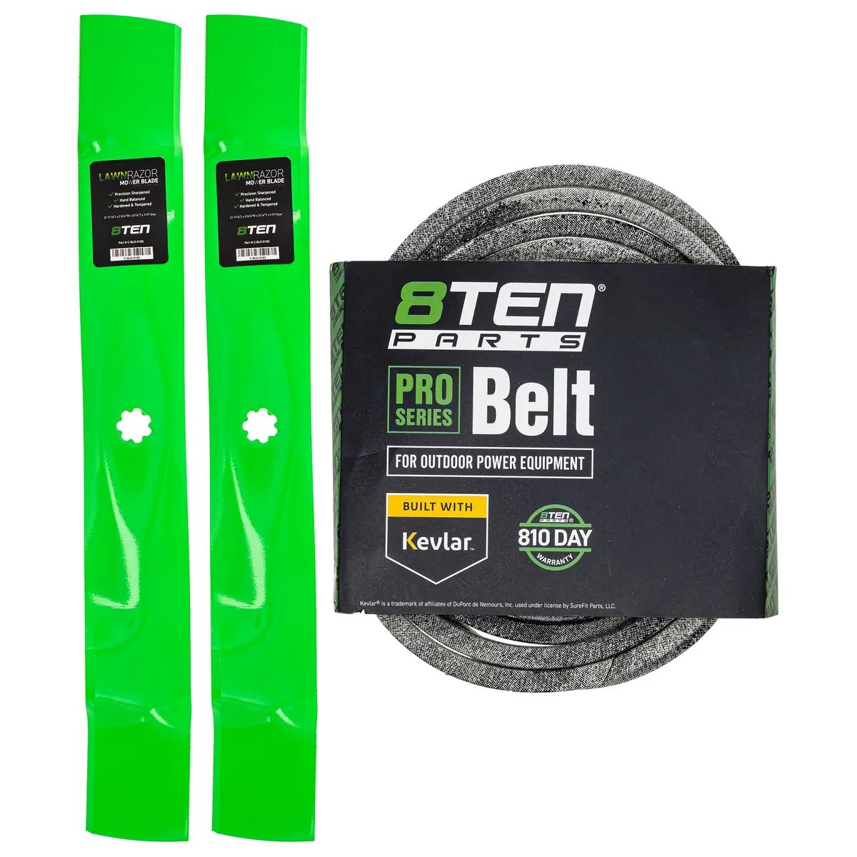 Mower Blades & Deck Belt Kit For John Deere Mk1007811 1