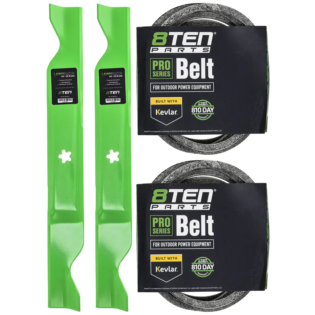Mower Blades & Deck Belt Kit For Husqvarna Poulan Pro Jonsered Mk1007814 1