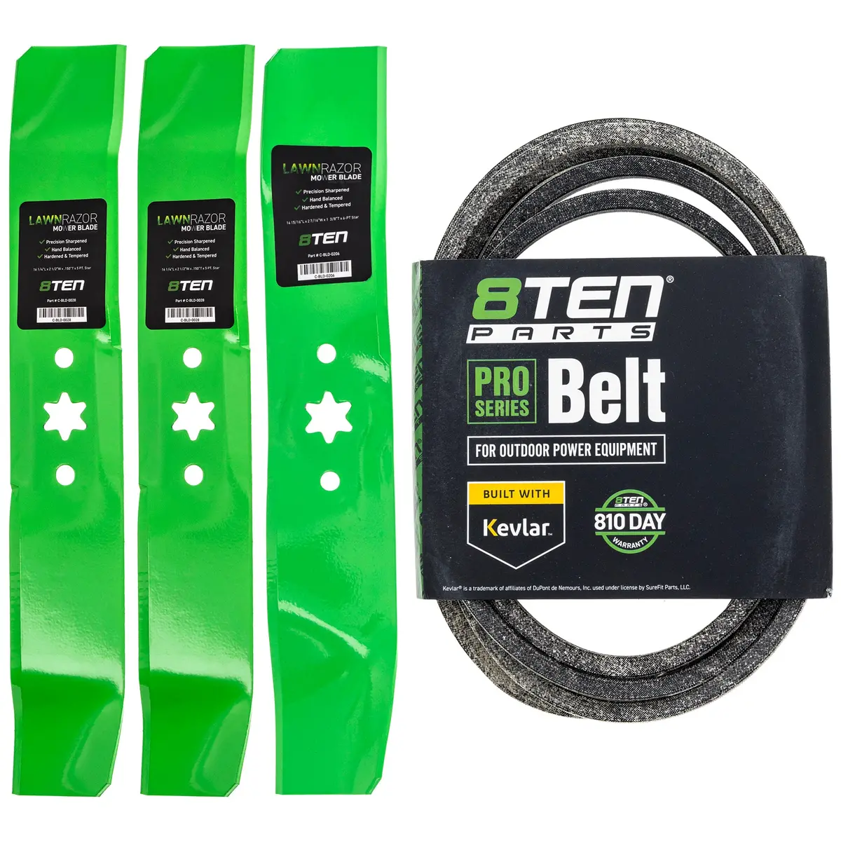Mower Blades & Deck Belt Kit For Cub Cadet Columbia Toro Mk1007817 1