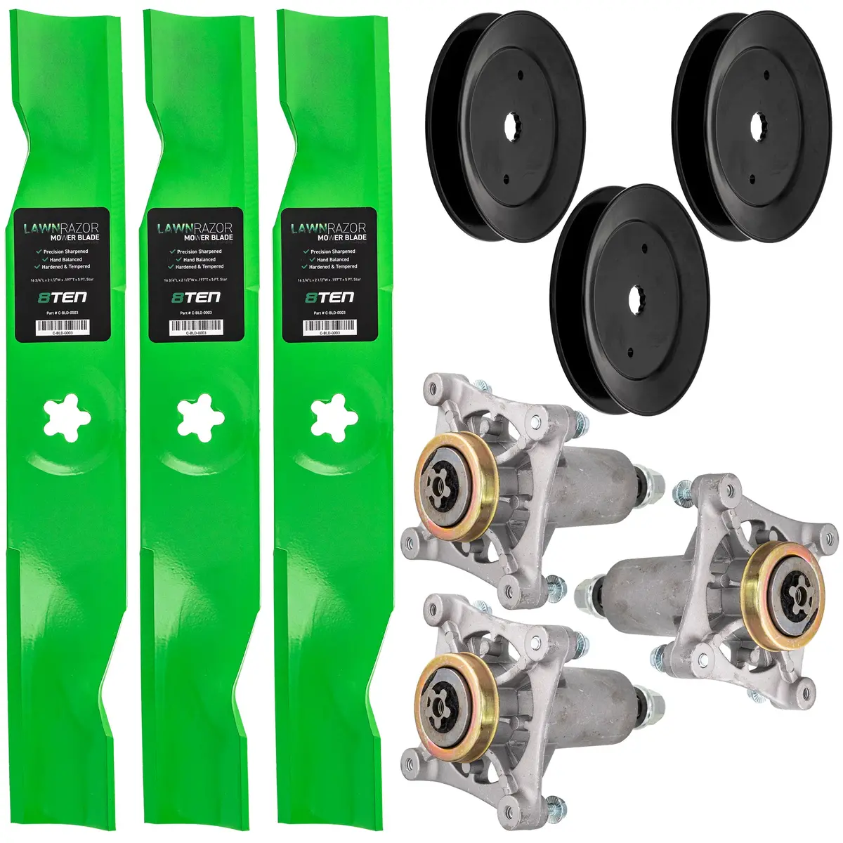 Blade Spindle Pulley Deck Kit For Husqvarna Poulan Pro Jonsered Mk1009715 1