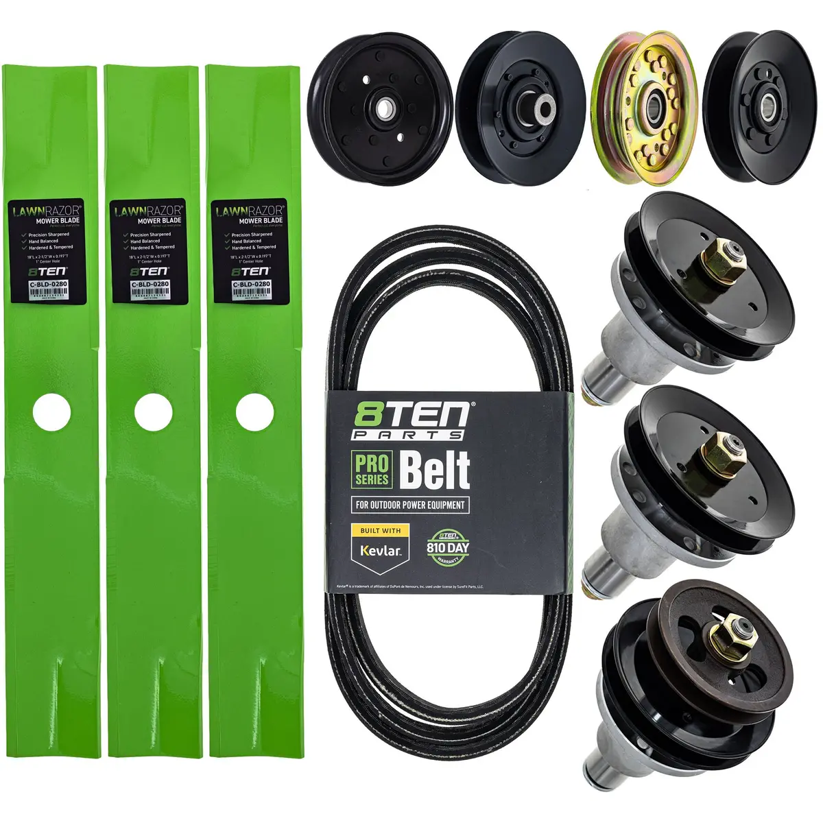 Blade Spindle Belt Idler Kit For Exmark Turf Tracer Fmd524 103-9076 52-Inch 1
