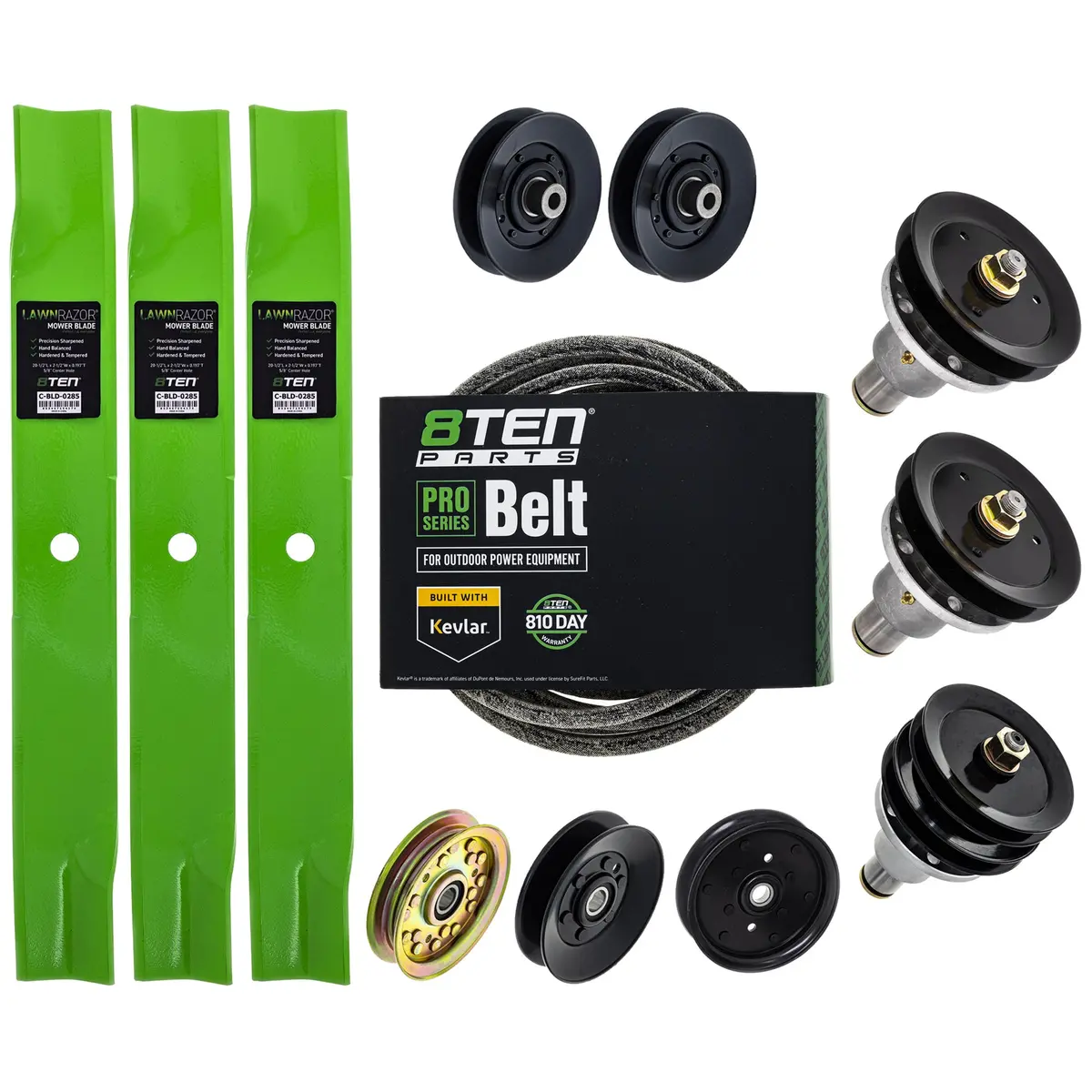 Blade Spindle Belt Idler Kit For Exmark Turf Tracer 103-8075 103-8074 60-Inch 1