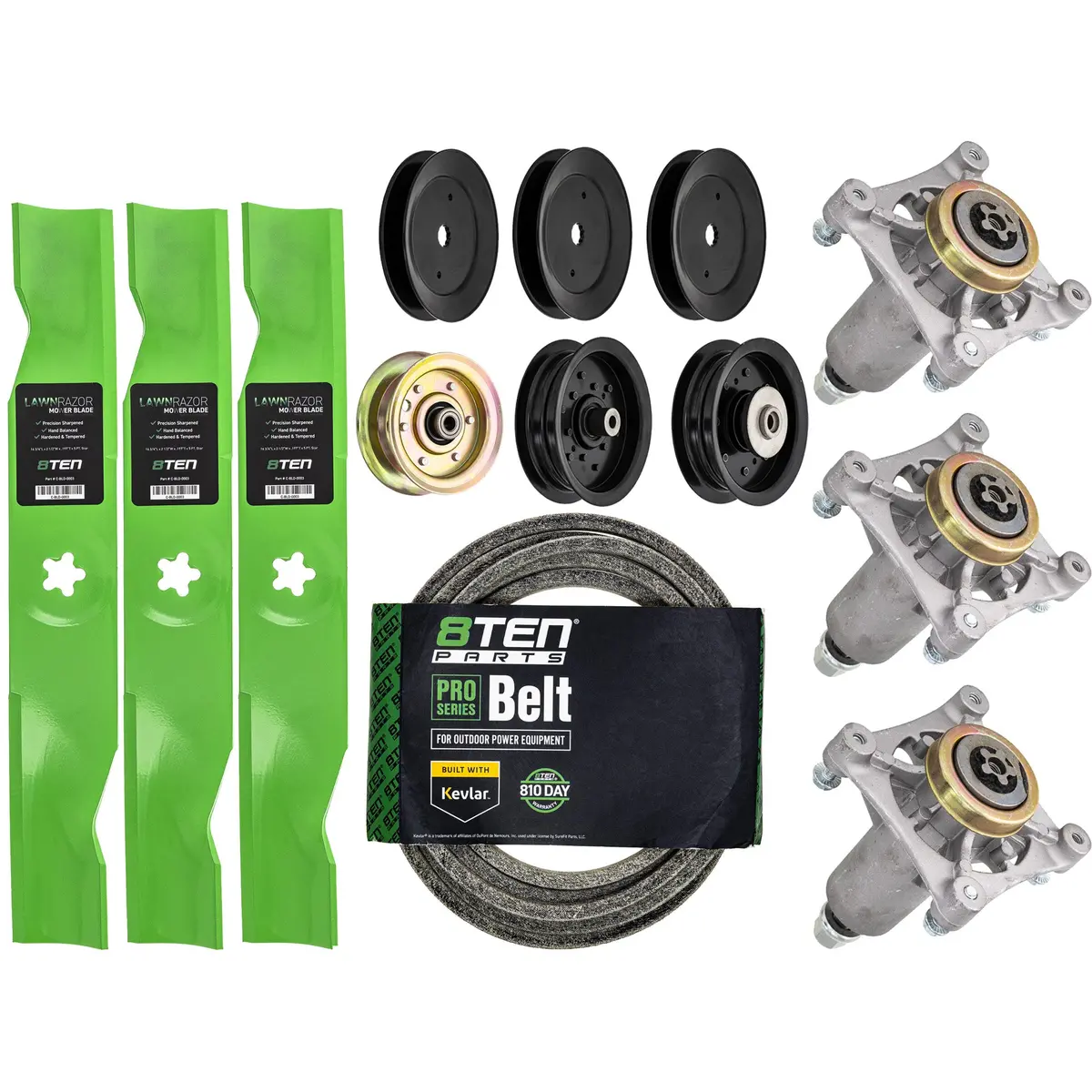 Blade Spindle Pulley Belt Idler Kit For Husqvarna Yth2348 532187281 48-Inch 1