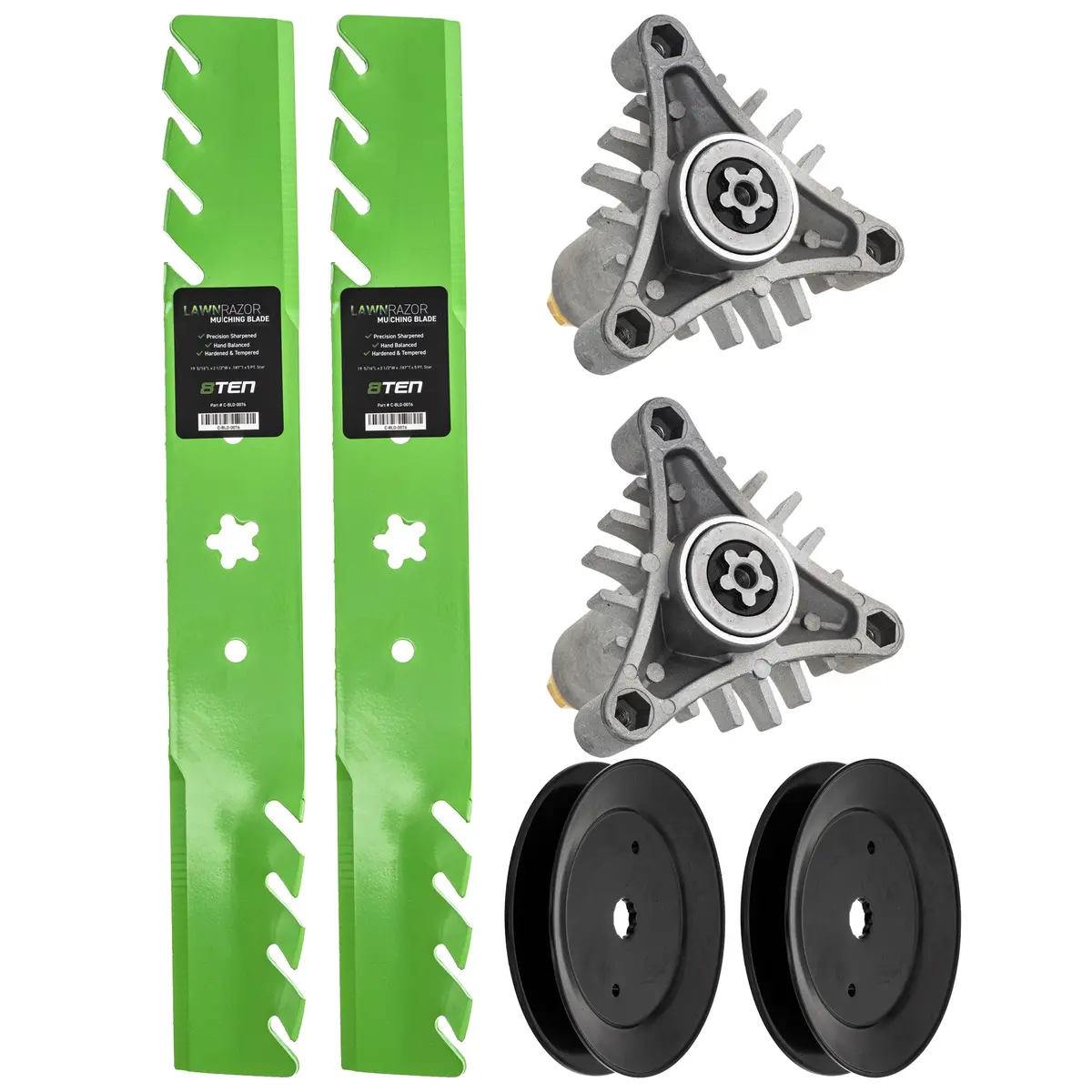 Blade Spindle Pulley Deck Kit For Ayp Poulan Roper Mk1009897 1