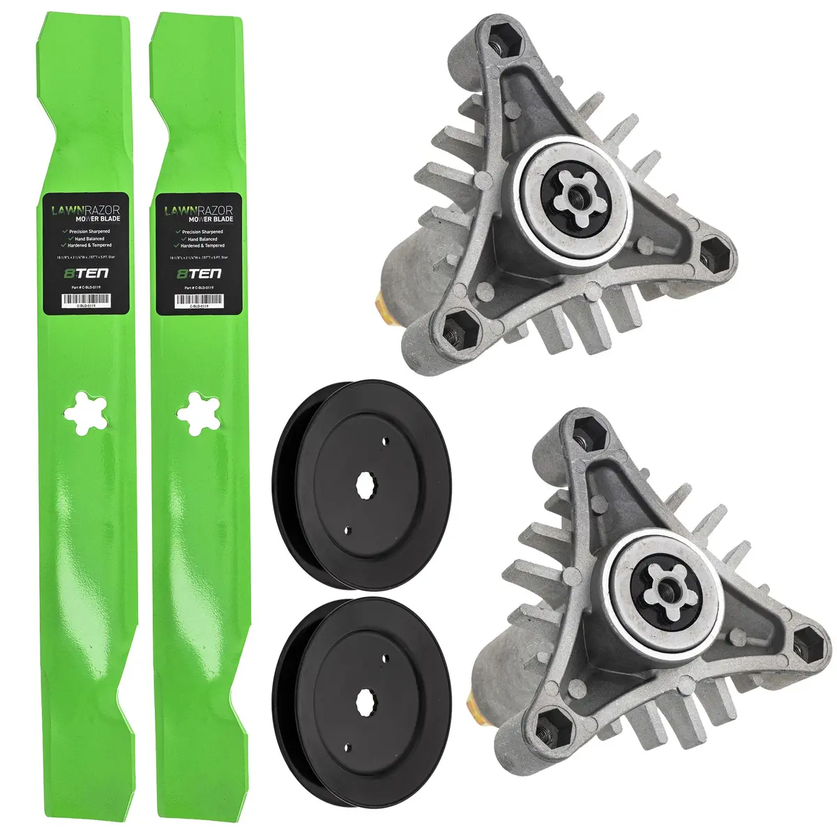 Blade Spindle Pulley Deck Kit For Ayp Husqvarna Roper Mk1009901 1