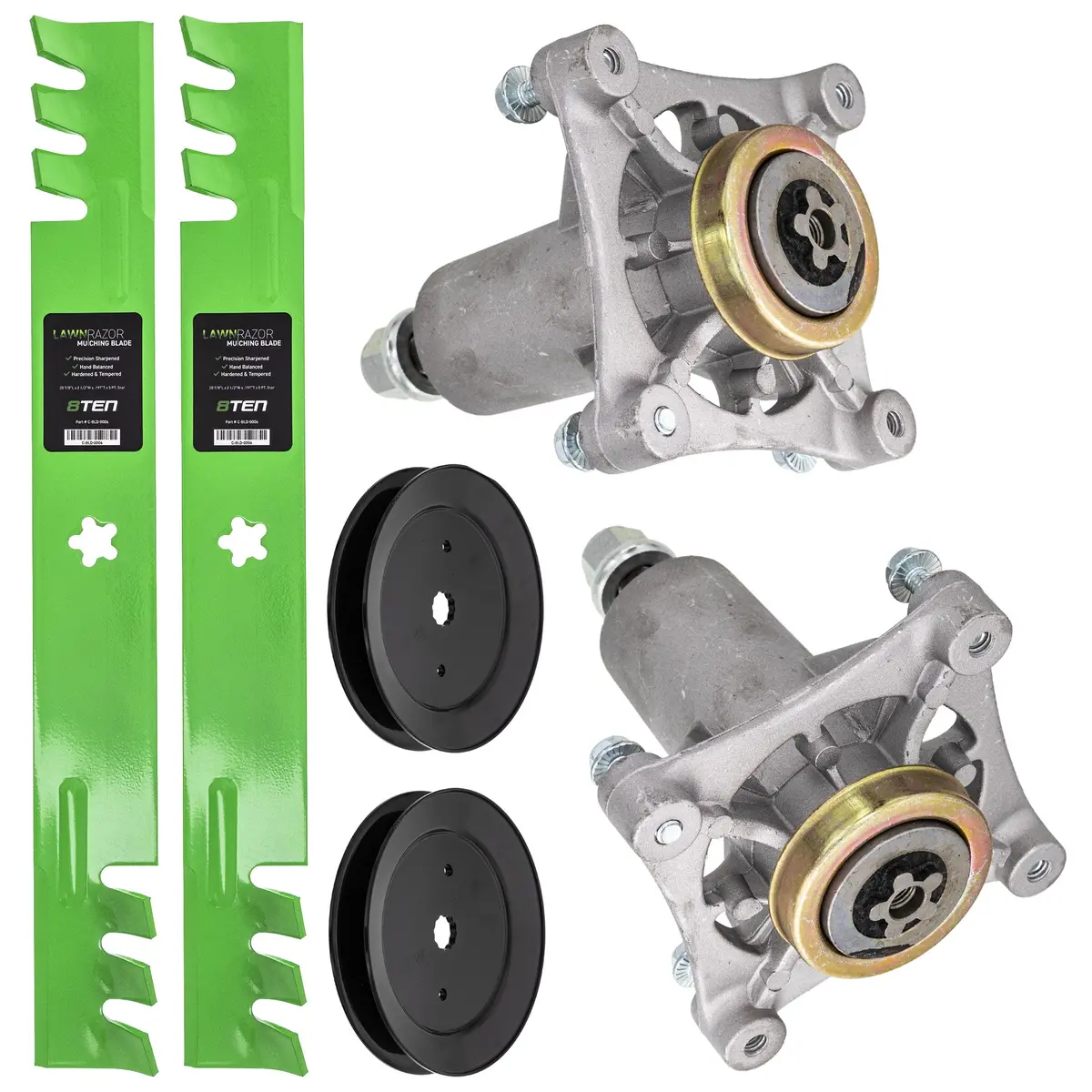 Blade Spindle Pulley Deck Kit For Poulan Pro Husqvarna Jonsered Mk1009916 1