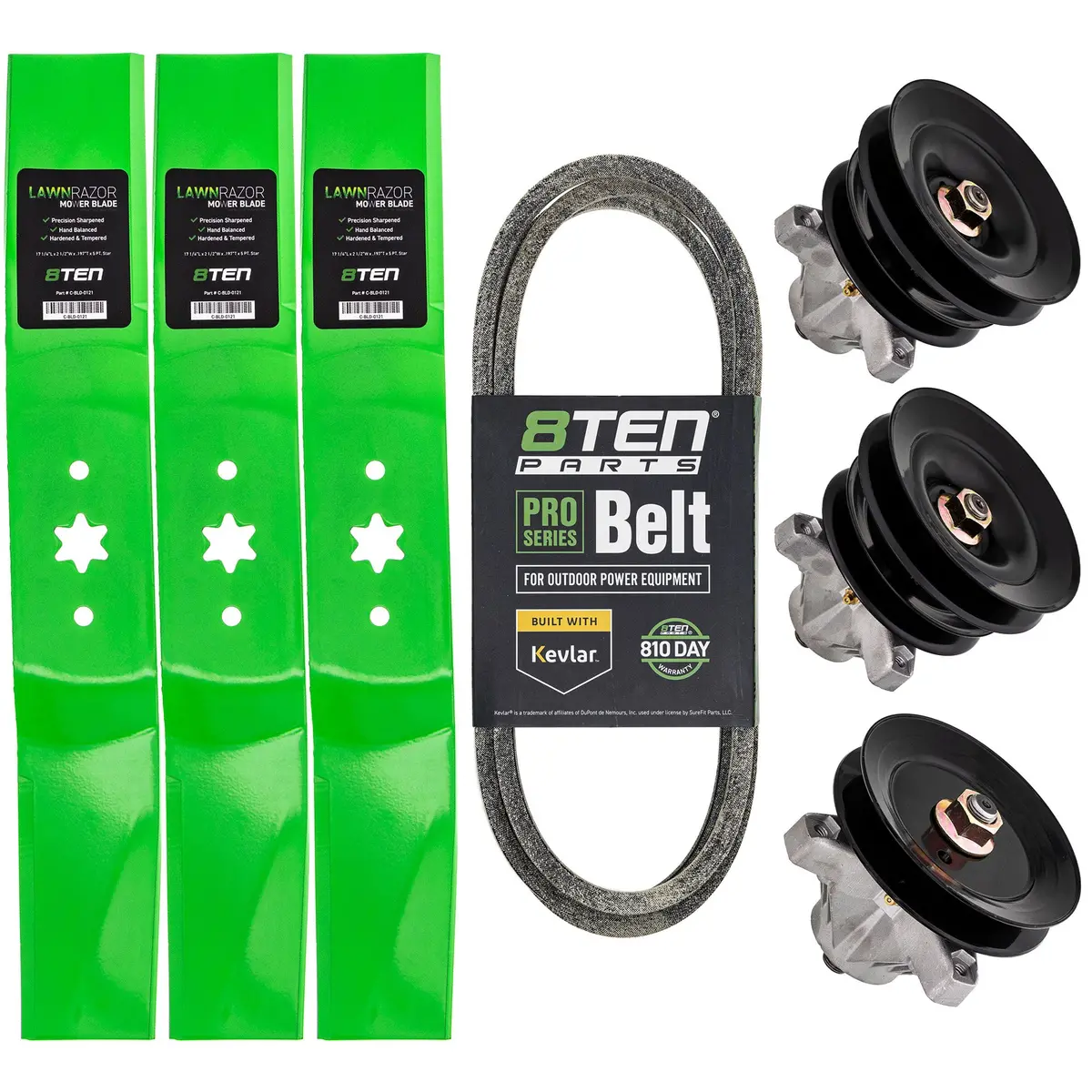 Blade Spindle Belt Deck Kit For Huskee Yard-Machines Yard-Man Mk1010080 1