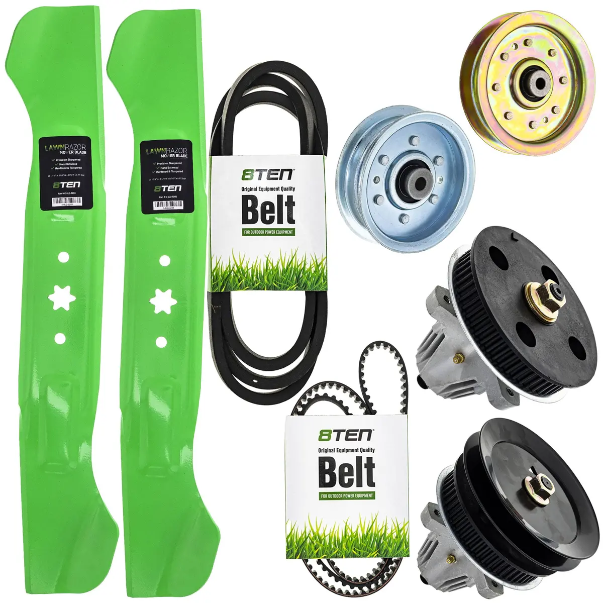 Blade Spindle Belt Idler Deck Kit For Ayp Weed Eater Poulan Mk1010117 1