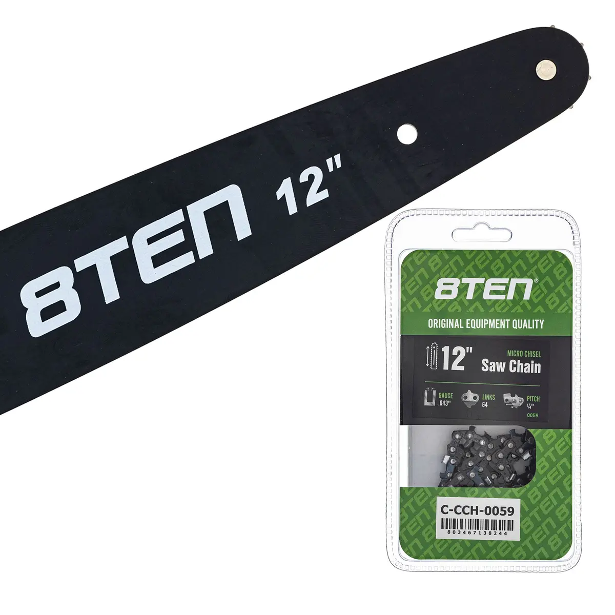 Chainsaw Bar & 2 Chain Set 12 Inch For Stihl Mk1010469 1