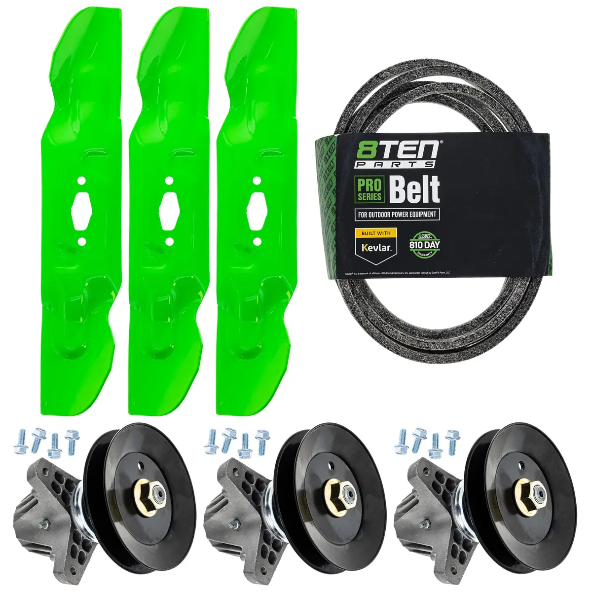 Blade Spindle Belt Deck Kit For Cub Cadet Troy-Bilt Craftsman Mk1012224 1