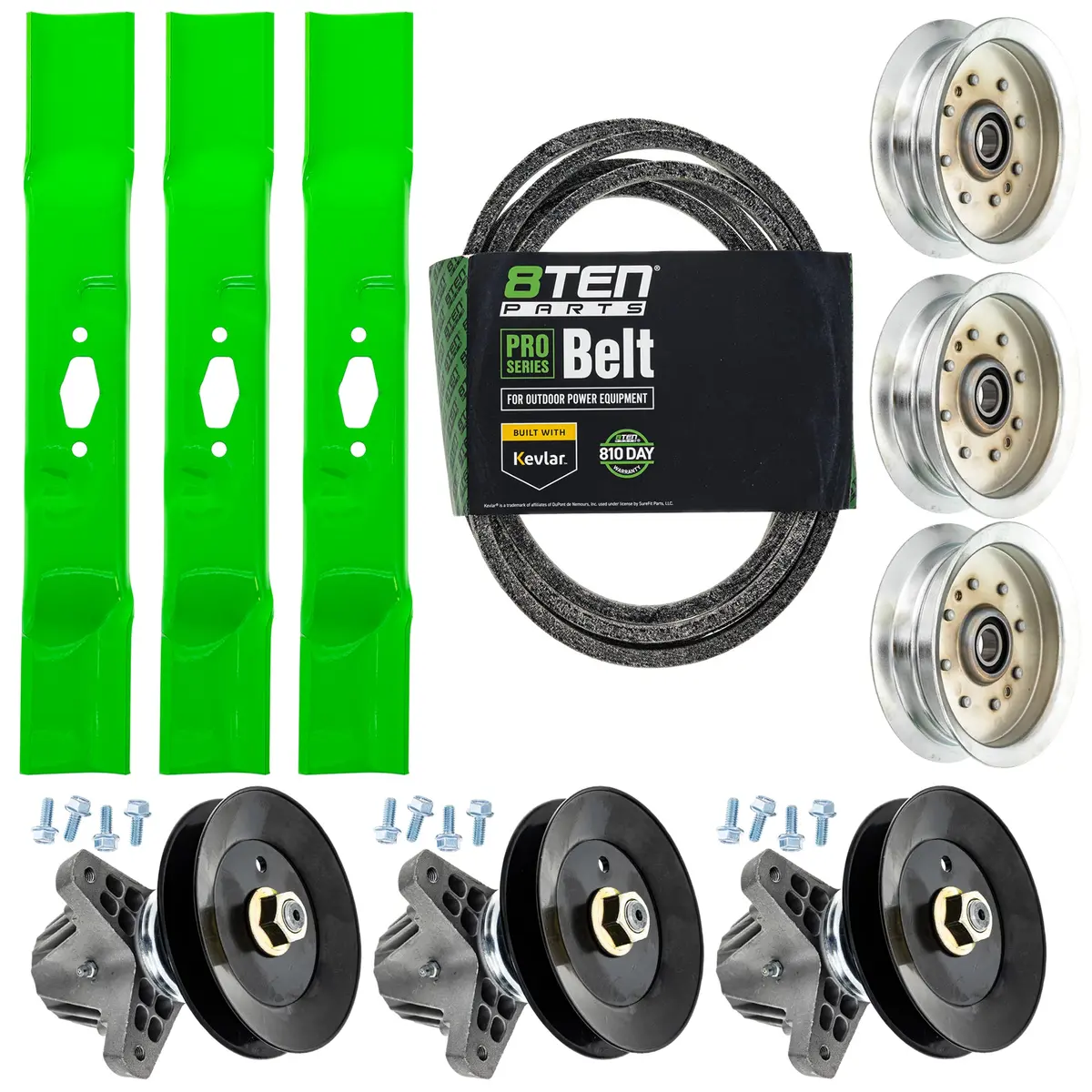 Blade Spindle Belt Idler Deck Kit For Cub Cadet Troy-Bilt Mk1012254 1