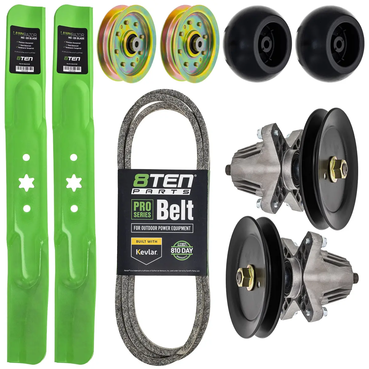 Blade Spindle Belt Idler Deck Wheel Kit For Columbia Cub Cadet Yard-Machines 1
