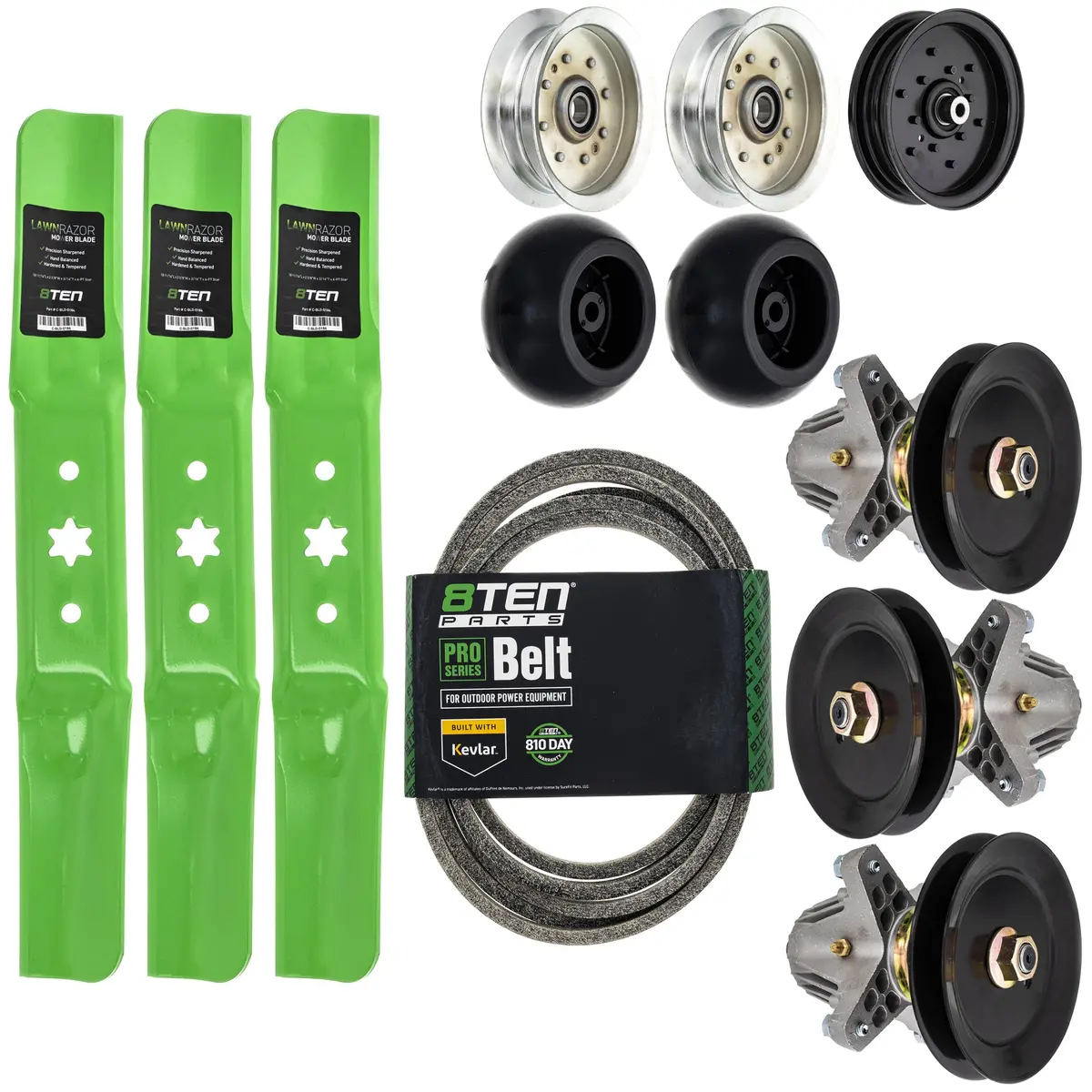 Blade Spindle Belt Idler Deck Wheel Kit For Cub Cadet Troy-Bilt Craftsman 1