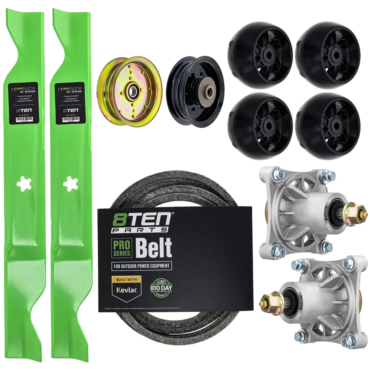 Blade Spindle Belt Idler Deck Wheel Kit For Husqvarna Poulan Pro Jonsered Mk1013523 1