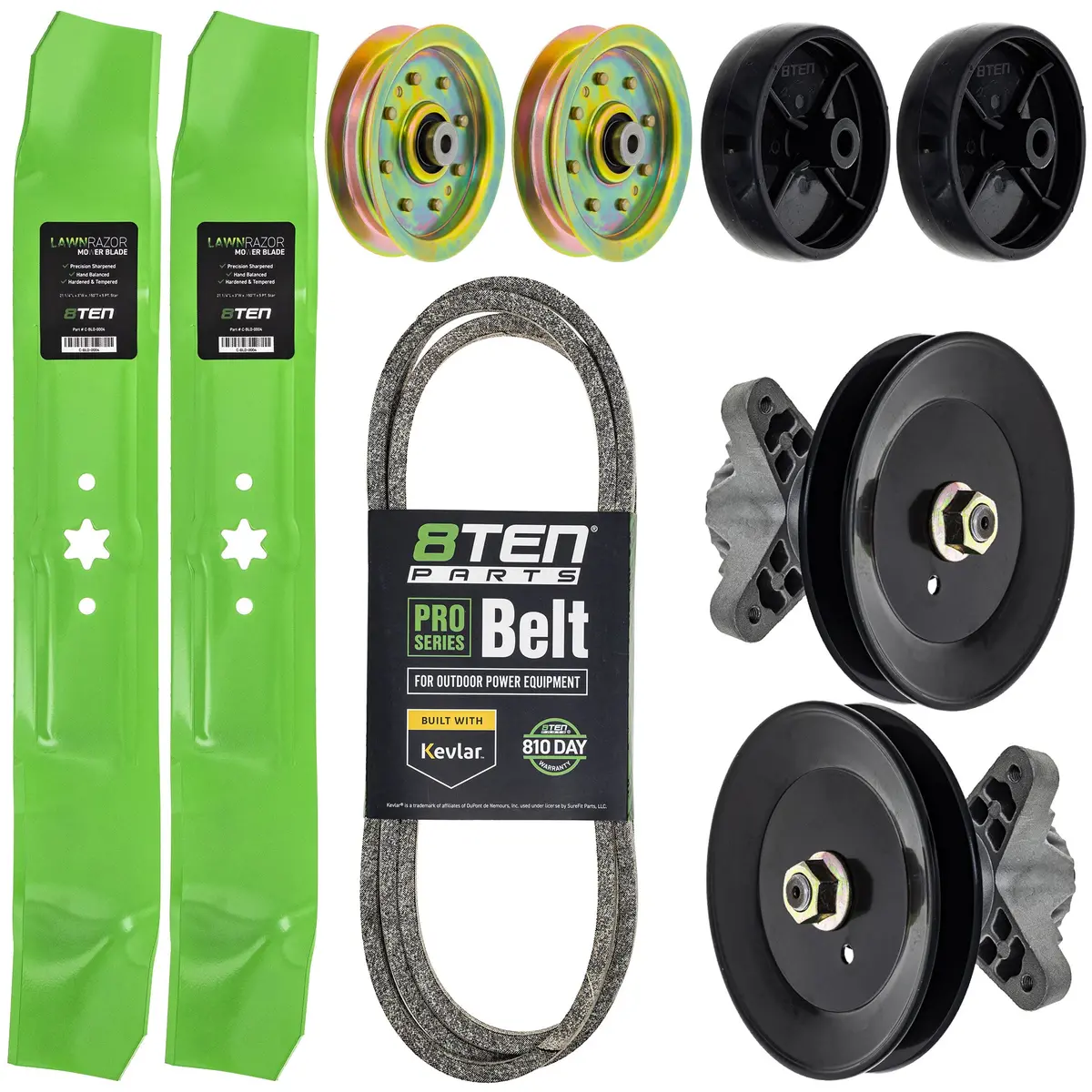 Blade Spindle Belt Idler Deck Wheel Kit For Yard-Machines Yard-Man Huskee Mk1013530 1