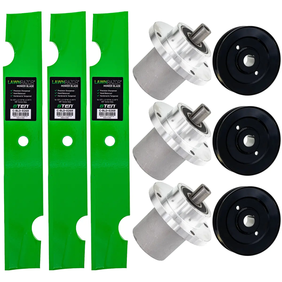Blade Spindle Kit For Bad Boy Mz Magnum 48-Inch 038-4826-00 037-2000-00 1