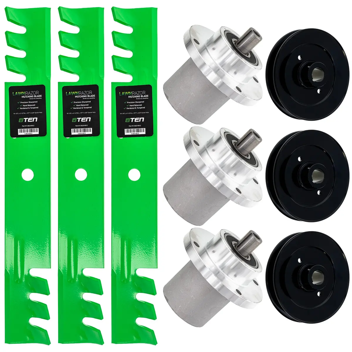 Blade Spindle Kit For Bad Boy Mz Magnum 54-Inch 038-0003-00 037-2000-00 1