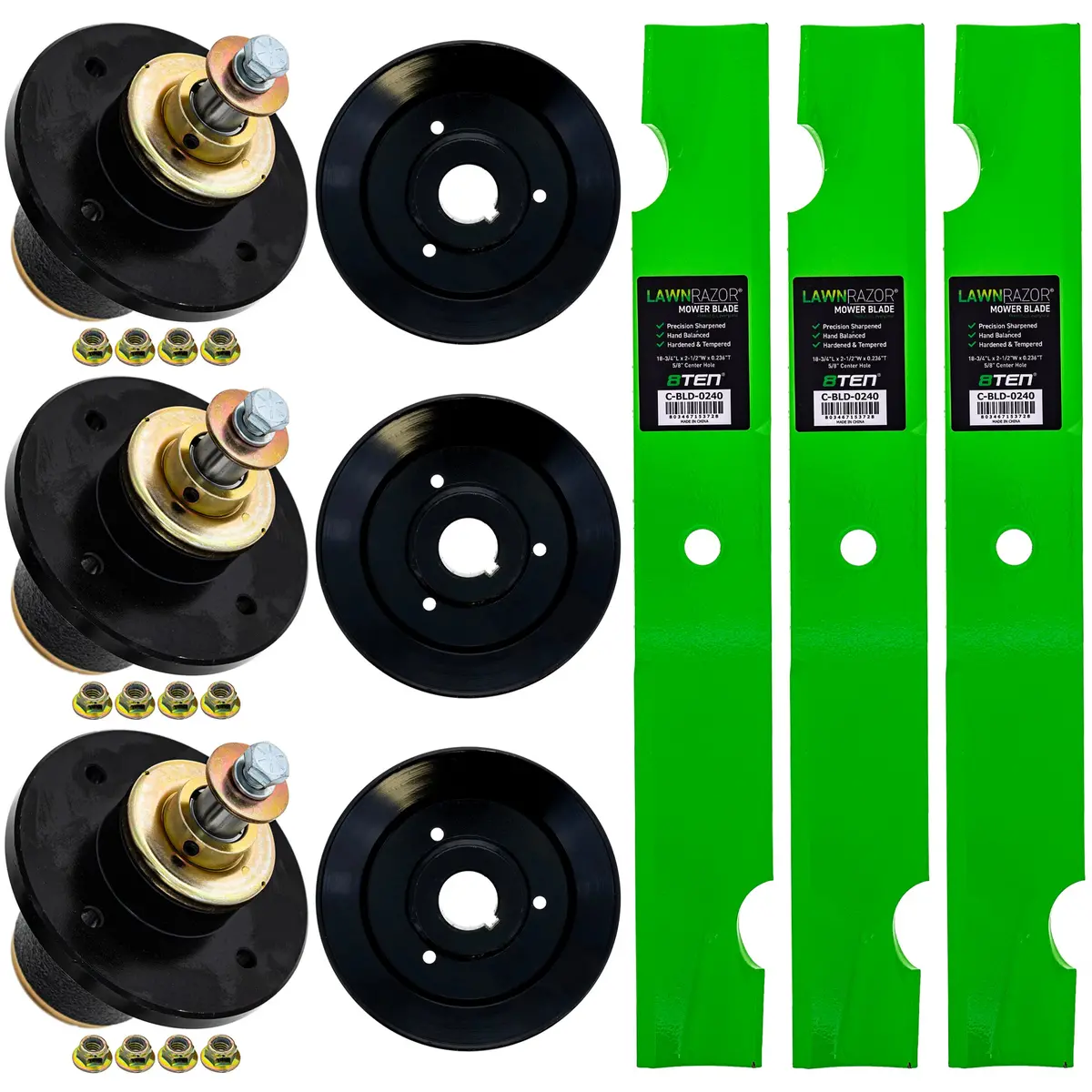 Blade Spindle Kit For Bad Boy Rebel 54-Inch Deck 038-0001-00 037-4000-00 1