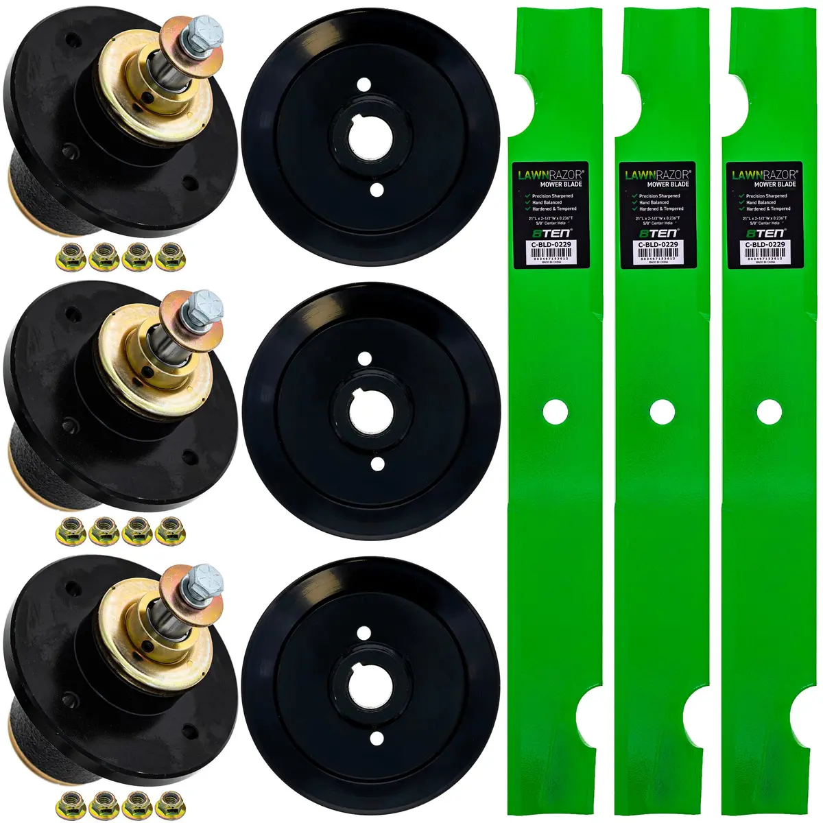 Blade Spindle Kit For Bad Boy Rebel 61-Inch Deck 038-6080-00 037-4000-00 1