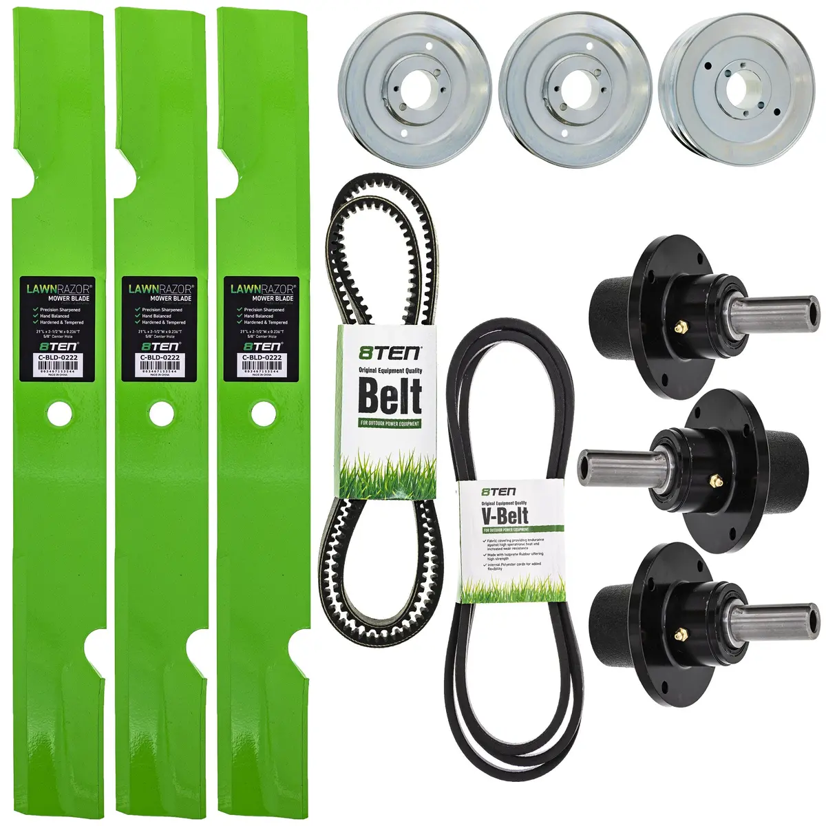 Blade Spindle Belt Kit For Scag Cheetah Ii 61-Inch Deck 482881 461663 1