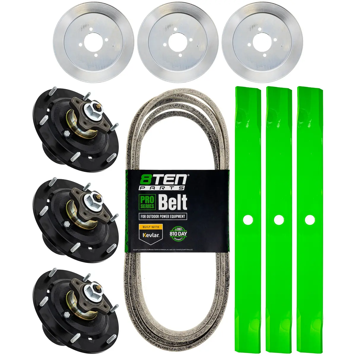 Blade Spindle Belt Kit For John Deere Z970r 72-Inch Epc201693 Auc12478 1
