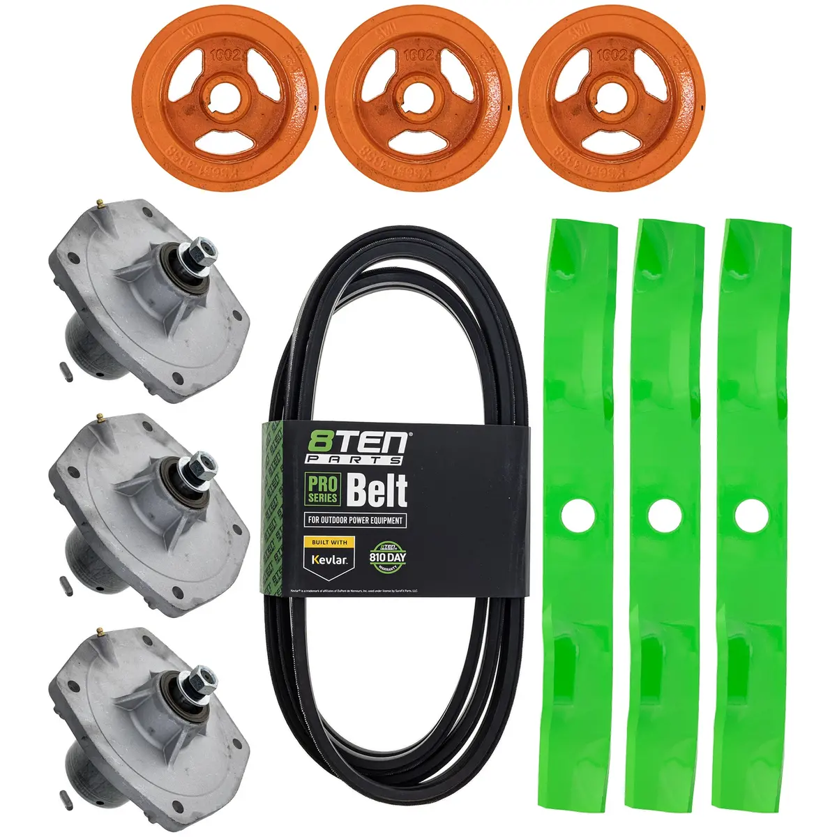 Blade Spindle Belt Kit For Kubota Rck60rp-1500Z 60-Inch K5647-92340 1