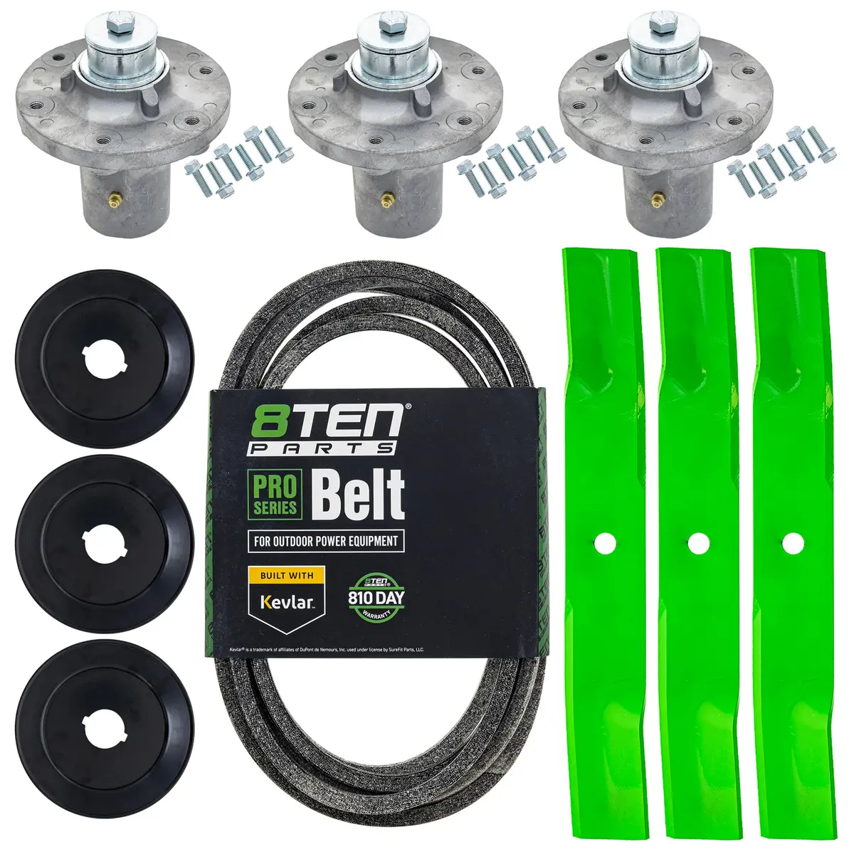 Blade Spindle Belt Kit For Simpicity Courier 52-Inch 1756152Ayp 84003174 1