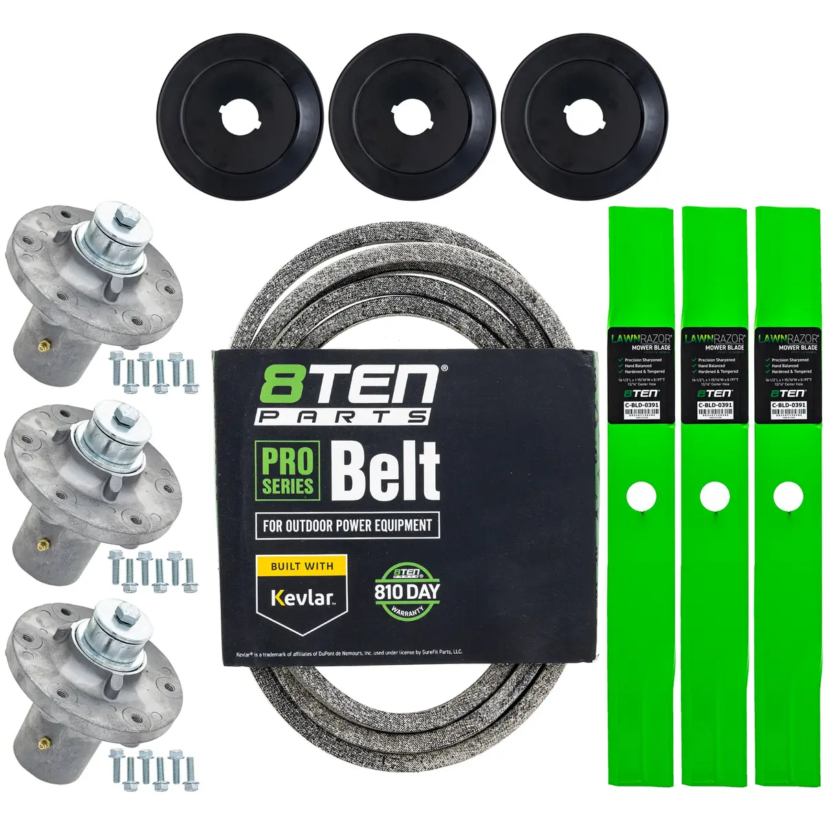 Blade Spindle Belt Kit For Snapper Spx2548 48-Inch 1759055Yp 1757364Yp 1