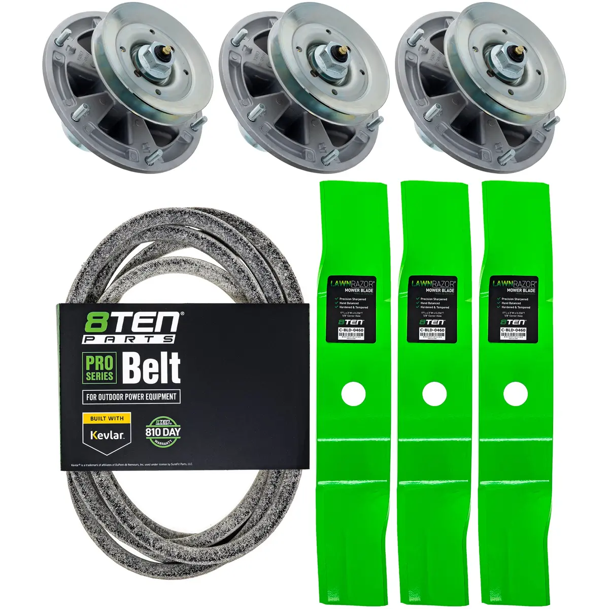 Blade Spindle Belt Kit For John Deere Z720e Z740r 48-Inch Tcu30315 Auc13017 1