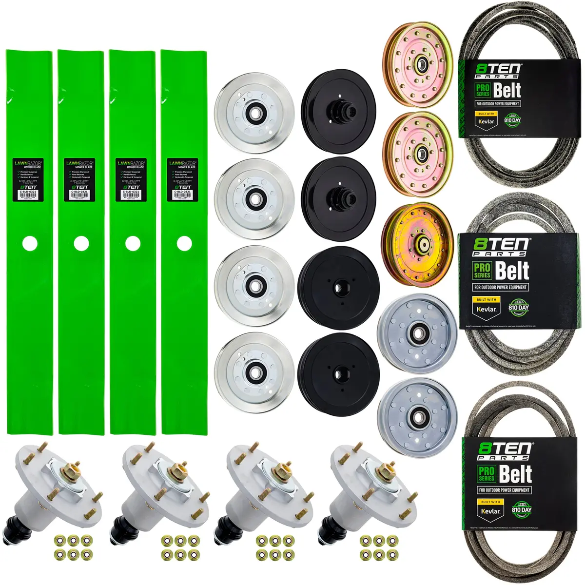 Deck Rebuild Kit Blade Spindle Belt Idler For Exmark Lazer Z X-Series 96-Inch 1