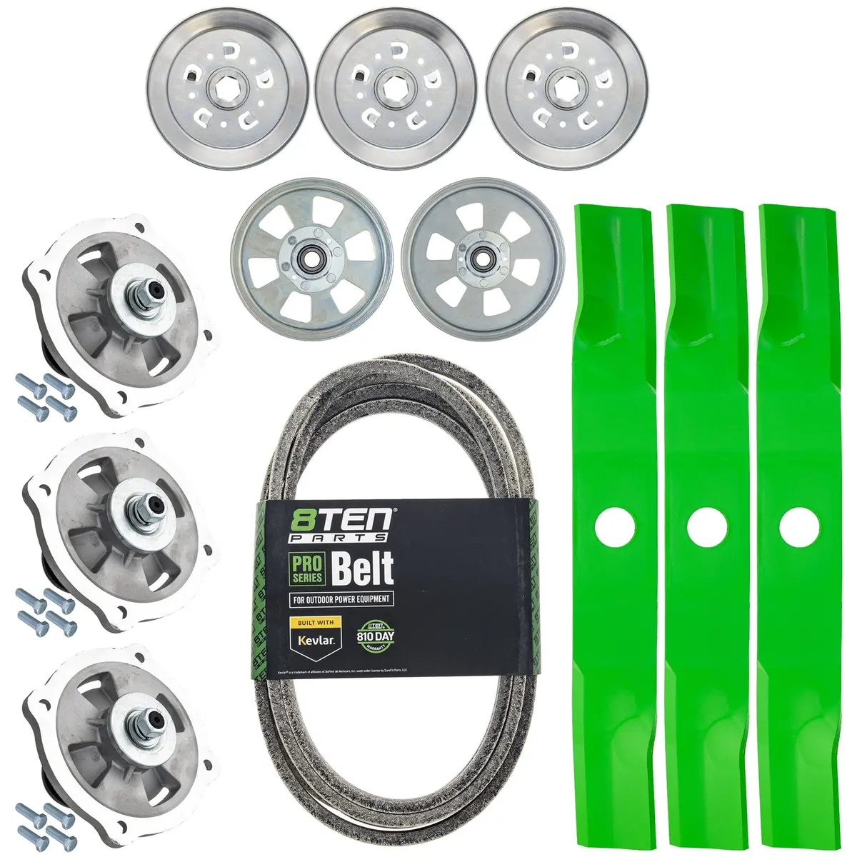 Blade Spindle Belt Kit For Kubota Rck54p-781Z Z724xkw-3 54-Inch K5613-34340 1