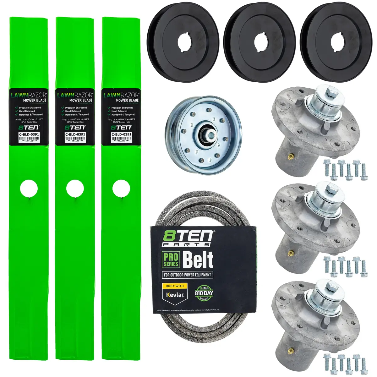 Deck Rebuild Kit Blade Spindle Belt Idler For Snapper Spx2548 48-Inch 1759055Yp 1