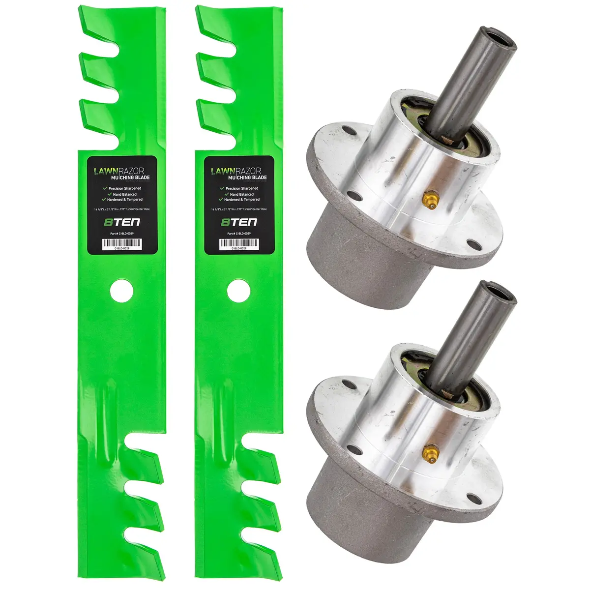 Deck Spindles & Mulching Blades Kit For Toro Mk1014627 1