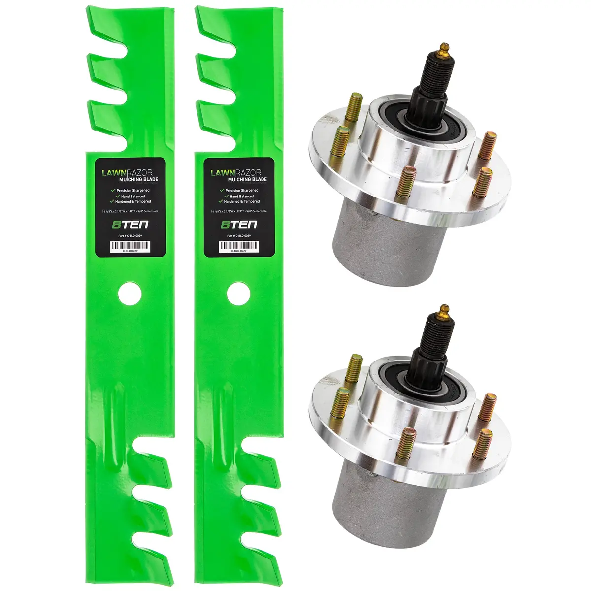 Mower Blades & Deck Spindles Kit For Gravely Everride Mk1014633 1