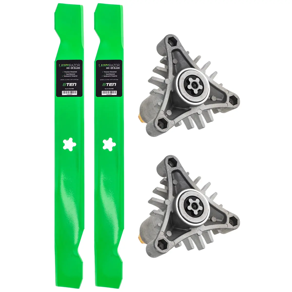 Heavy Duty Spindle Medium-Lift Blade Kit For Ayp Poulan Pro Poulan Mk1014640 1