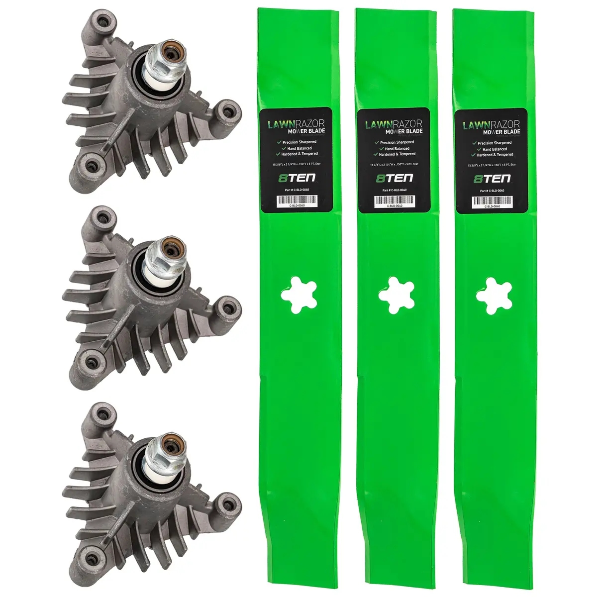Deck Spindle & Mower Blade Kit For Ayp Poulan Pro Husqvarna Mk1014656 1