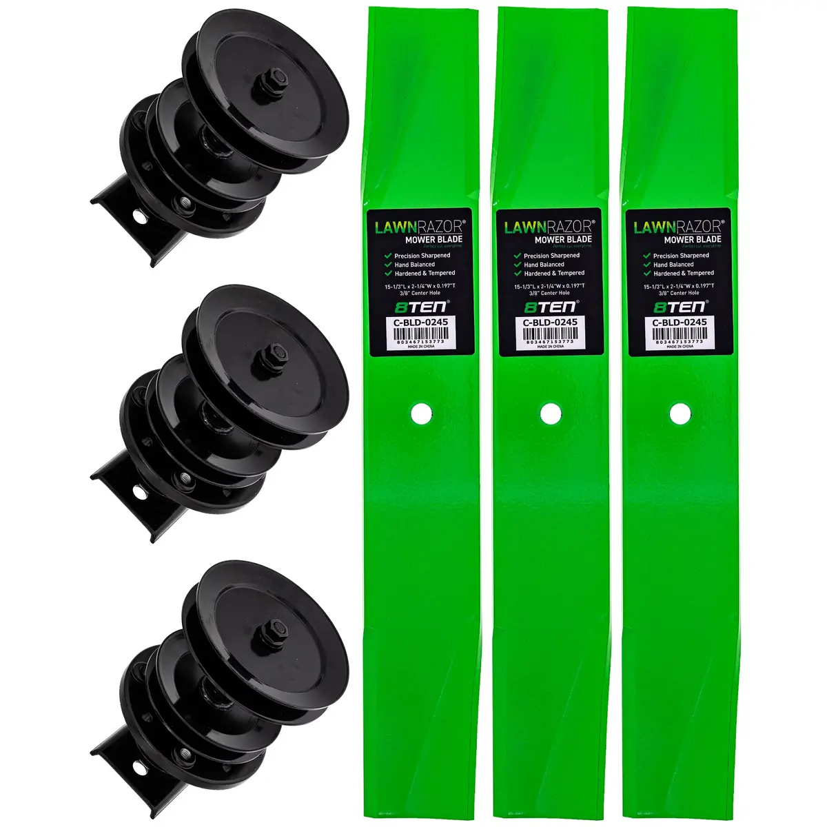 Spindle Medium-Lift Blade Kit For Ayp Poulan Pro Poulan Mk1002248 1