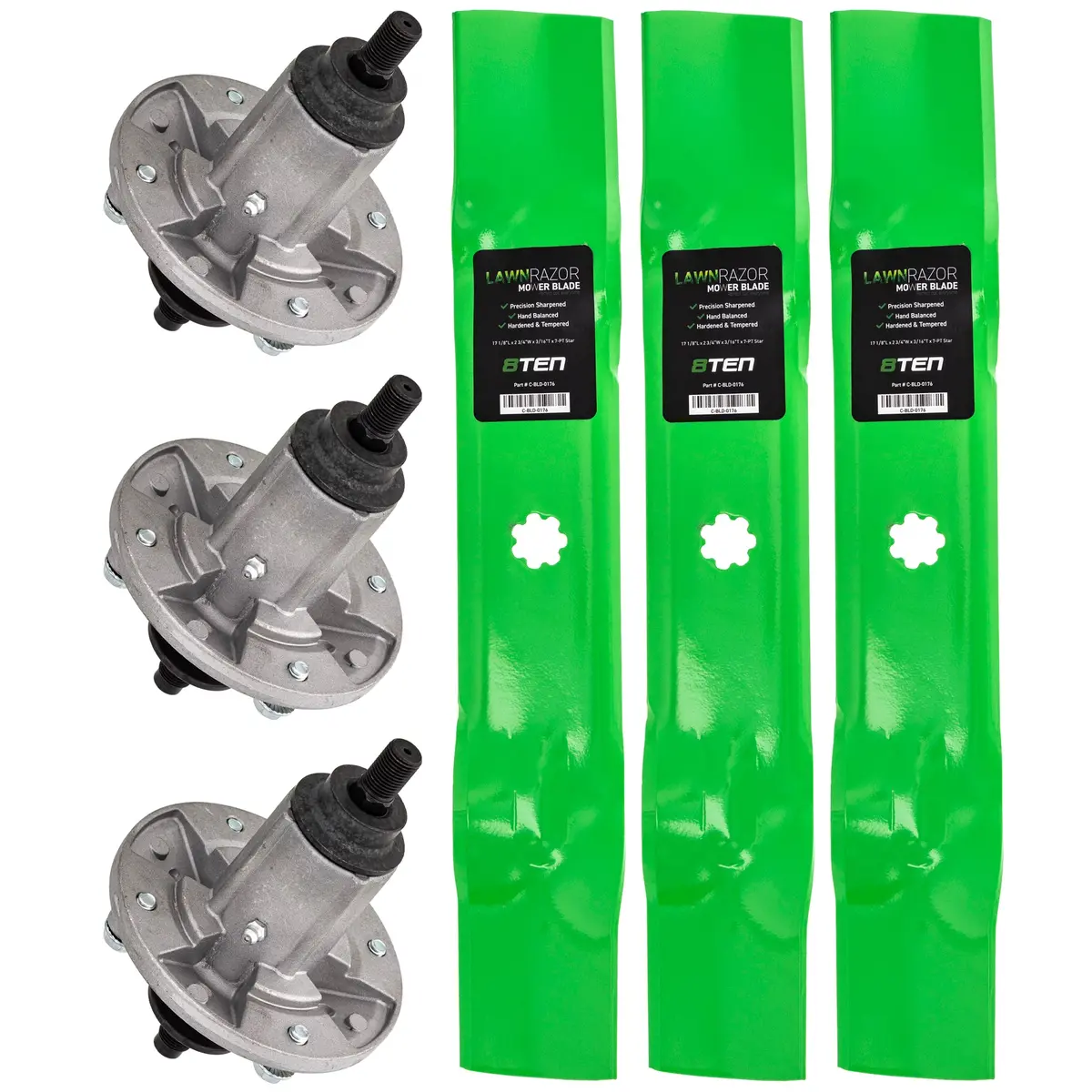 Deck Spindle & Mower Blade Kit For John Deere Mk1014676 1