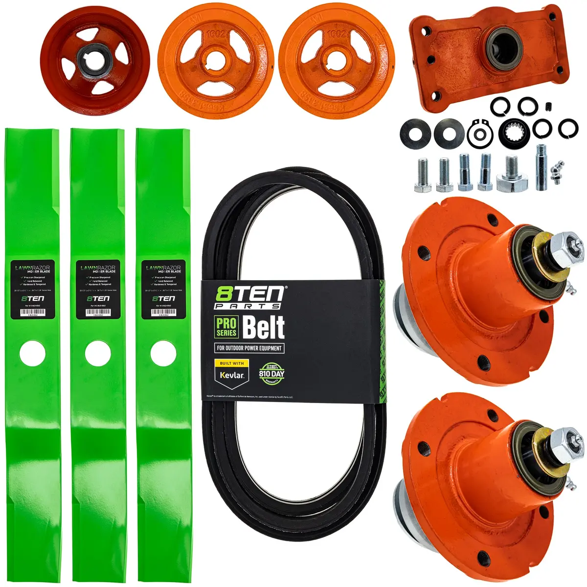Blade Spindle Belt Kit For Kubota B2410 B7400 B7300 Rck60-24B 60-Inch 1