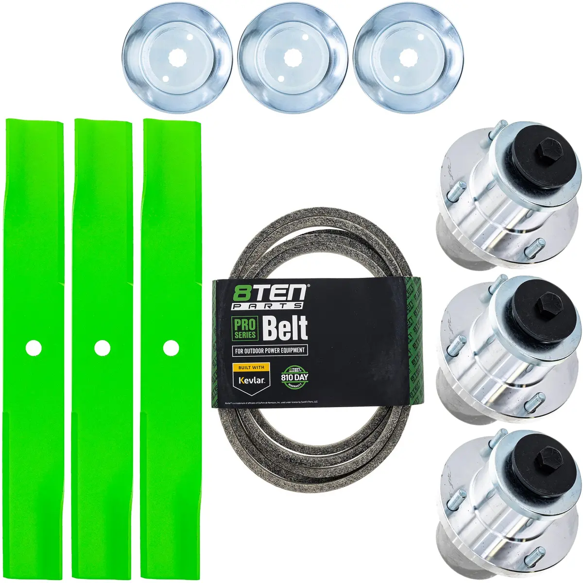Blade Spindle Belt Kit For Hustler Fastrak 54-Inch 601124 607208 604664 1
