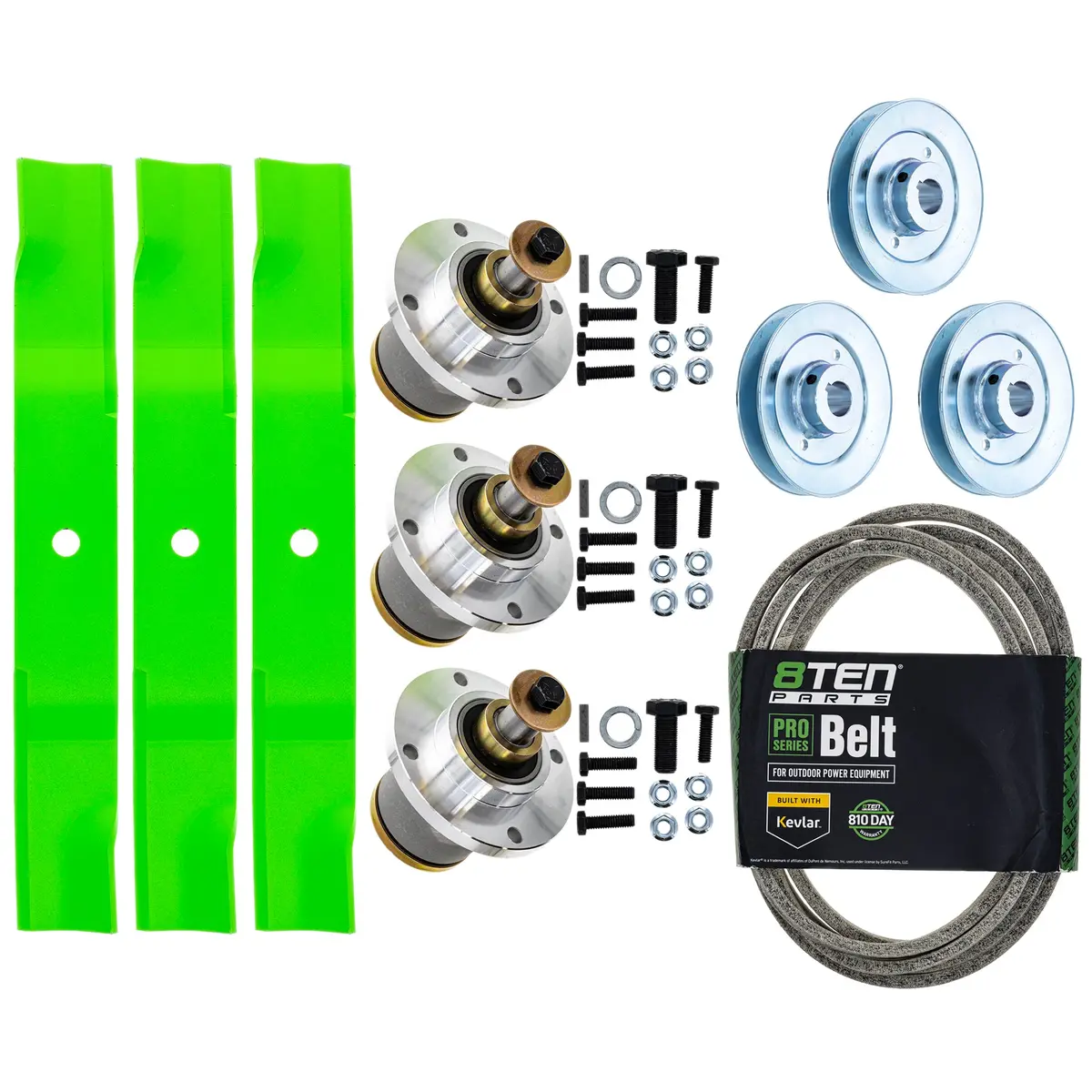 Blade Spindle Belt Kit For Rz Pro Rz-C 54-Inch 438-0001-00 437-0006-00 1