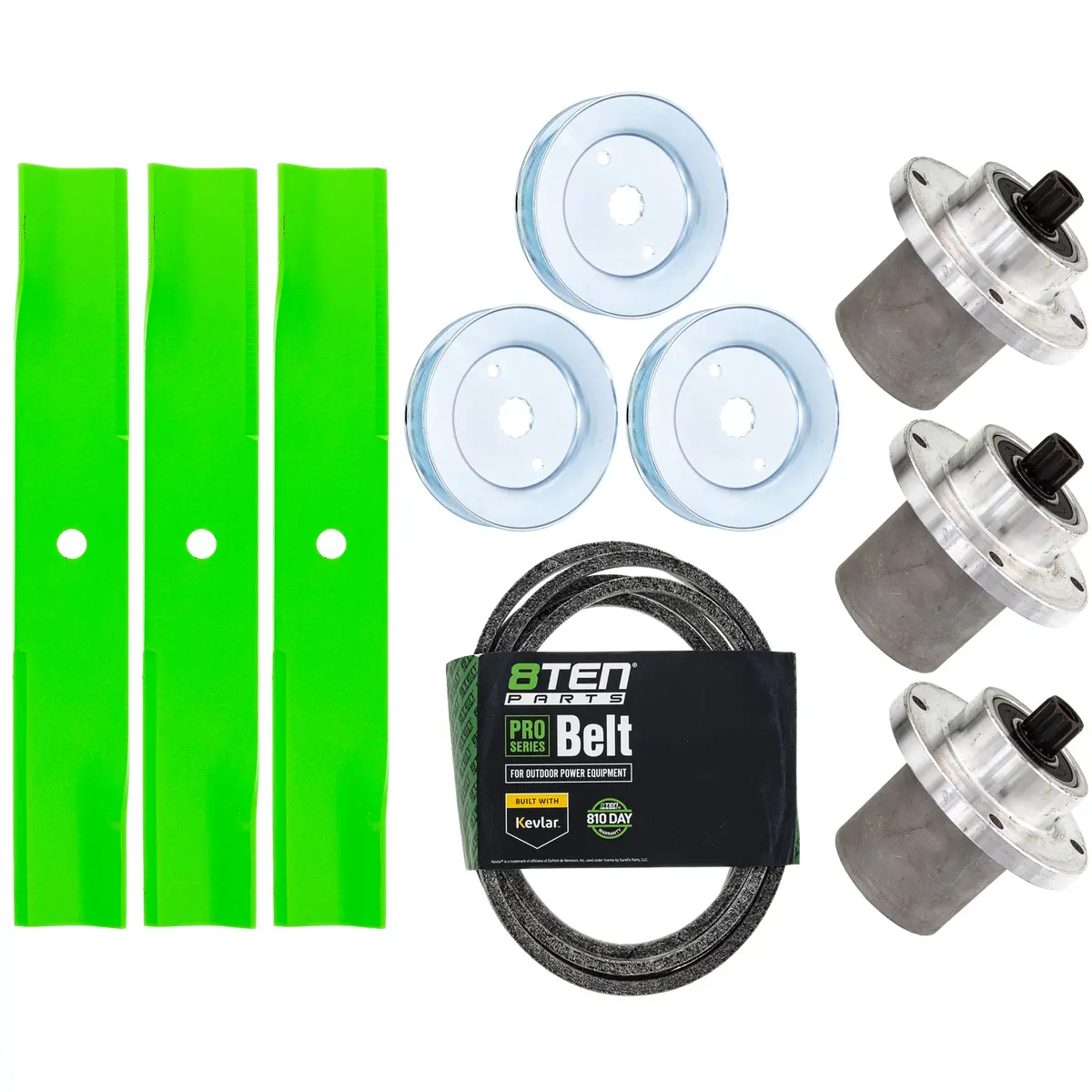 Blade Spindle Belt Kit For Hustler Fastrak Rd 48-Inch 601123 783506 604817 1