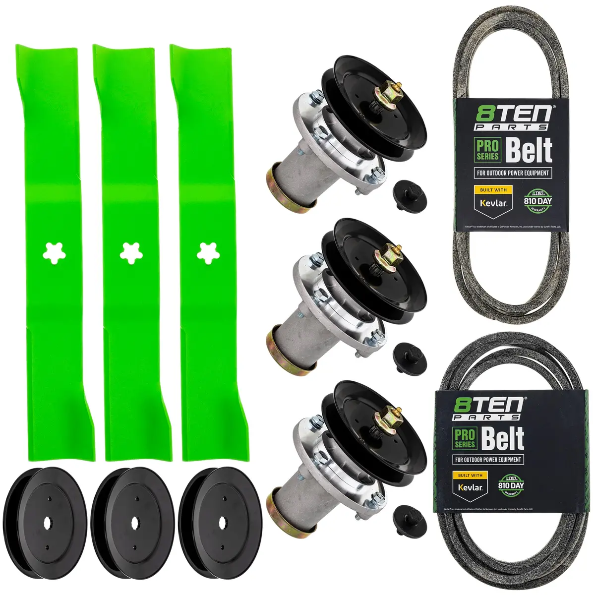 Blade Spindle Belt Kit For Husqvarna Ts354d 54-Inch 582062502 539112170 1