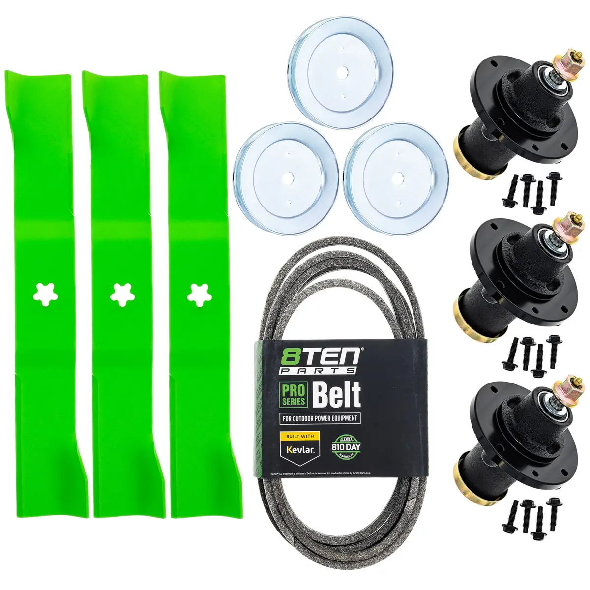Blade Spindle Belt Kit For Husqvarna Z254f 54-Inch 582760502 539131898 1