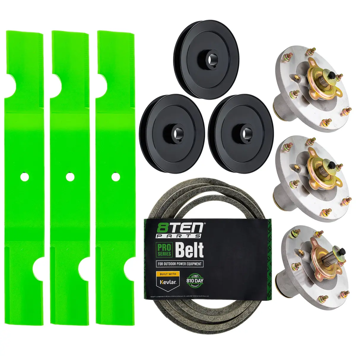 Blade Spindle Belt Kit For Grasshopper 3461 3452 52-Inch 320239 623763 1