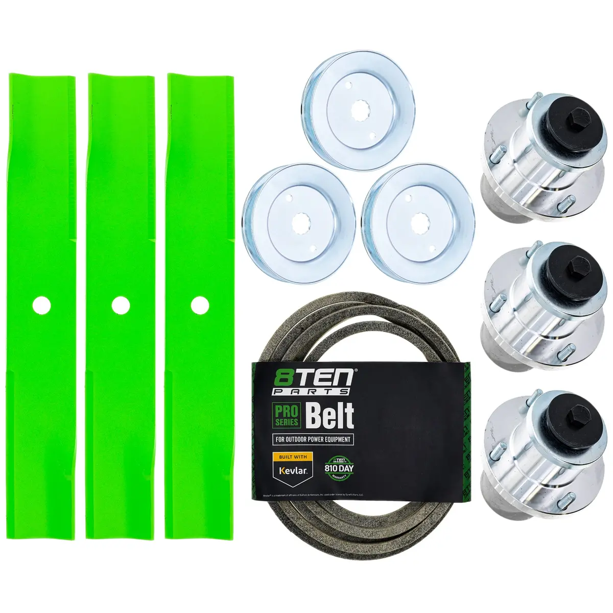Blade Spindle Belt Kit For Hustler Raptor Xdx 48-Inch 601123 607208 604665 1