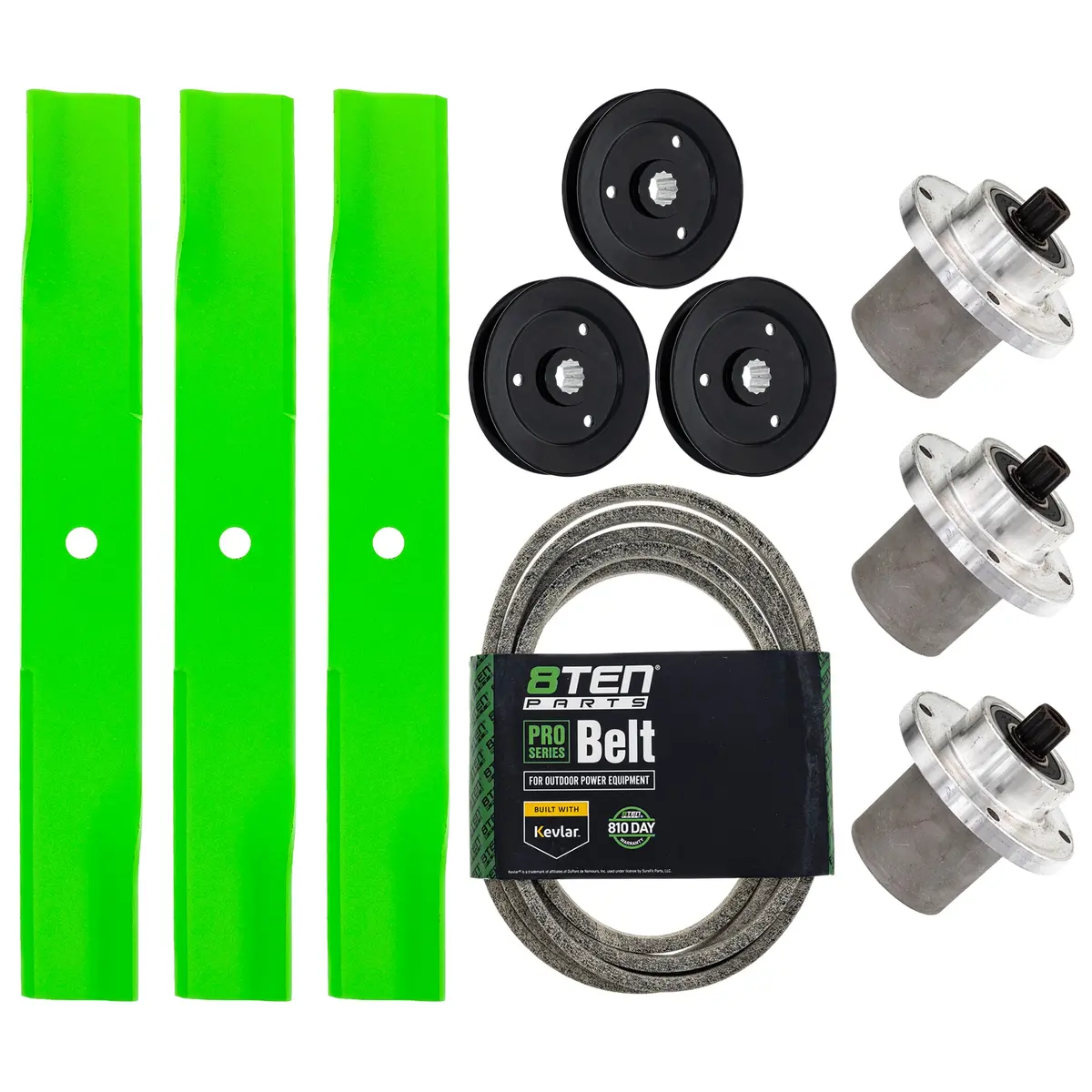 Blade Spindle Belt Kit For Hustler Fastrak Sd With 54-Inch 601124 783506 1