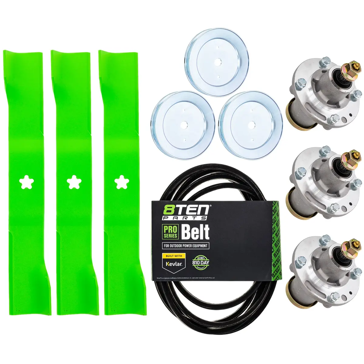Blade Spindle Belt Kit For Husqvarna Mz54 54-Inch 582062502 582236501 1