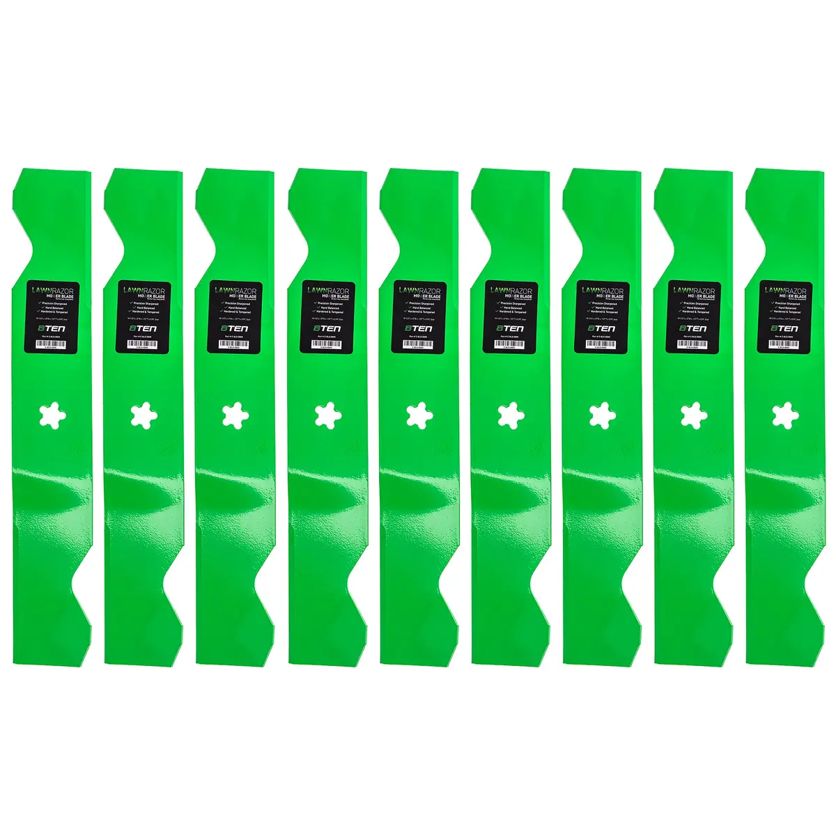 Lawnrazor Notched High Lift Blade For Husqvarna Poulan Pro Statesman 187256 187254 532187256 | 9-Pack 1