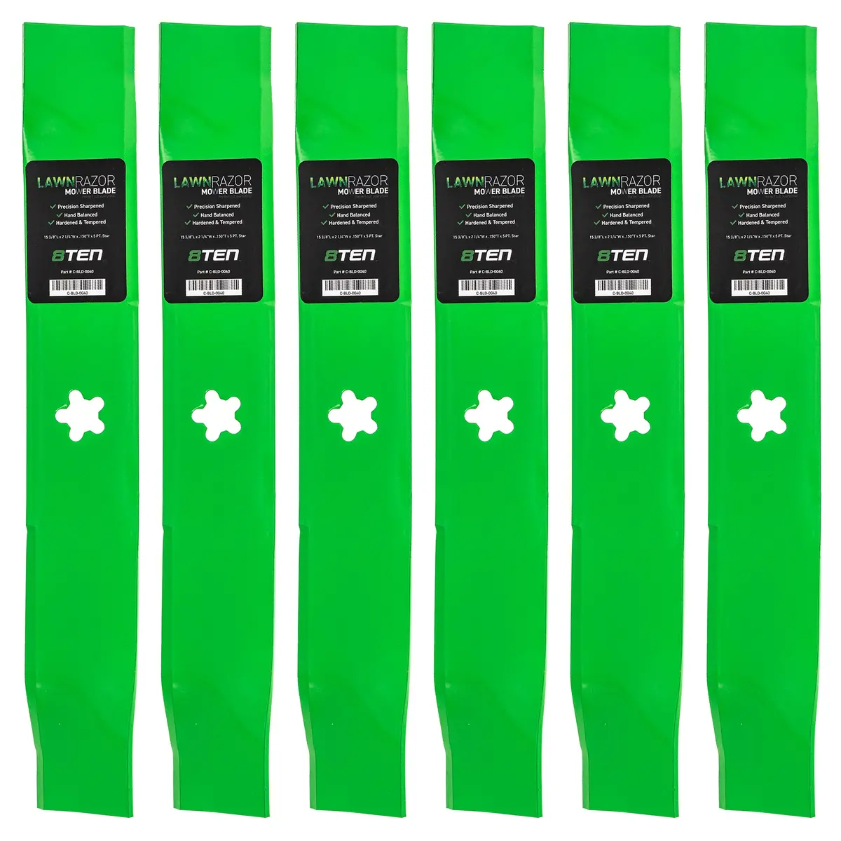 Lawnrazor High Lift Blade For Ayp Poulan Pro Husqvarna 170698 152443 176084 163819 145708 157033 | 6-Pack 1